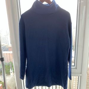 Reformation navy blue turtleneck dress